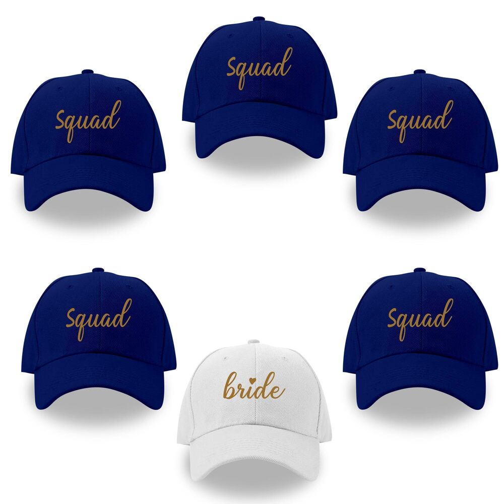 5482 Bachelorette Hats Set, Bridesmaid Hat Bride Squad Baseball Hats Truck